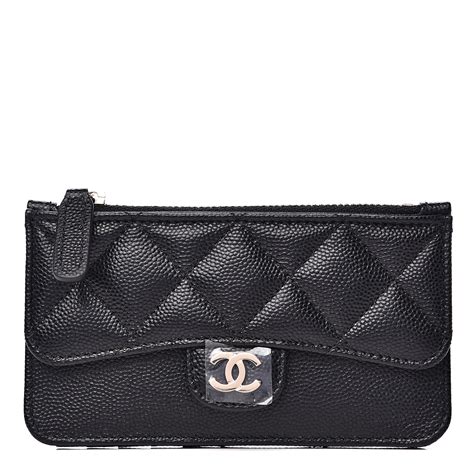 vintage chanel card holder flap|Chanel card holder with zipper.